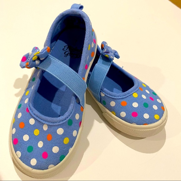 Faded Glory Other - Polka Dot toddler shoes with velcro size 7